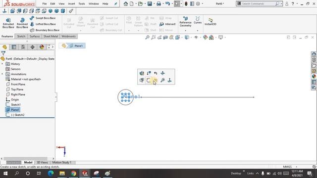 solid works tutorials | Hing lock pin design in solid work | sweep | revolve | solid work смотреть онлайн