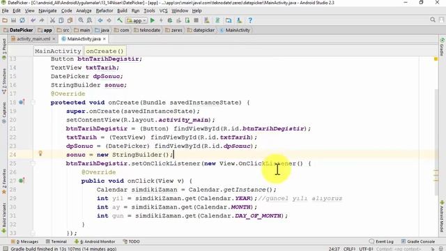 Android DatePicker Kullanımı смотреть онлайн