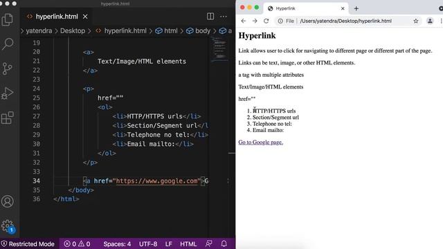 Links in HTML Pages | Phone no and Email as link | Links on new tab | HTML HyperLink | Let's Learn смотреть онлайн