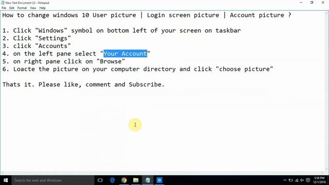 How to change windows 10 Logon screen picture | Account picture | User picture ? смотреть онлайн