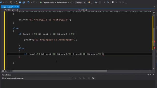 C++: Determinar el tipo de triángulo mediante sus ángulos. смотреть онлайн
