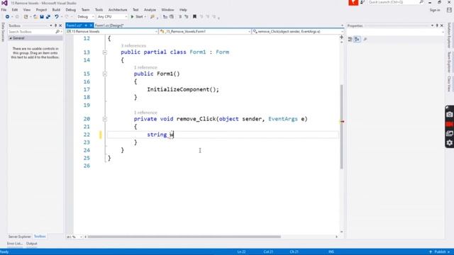 How to Remove Vowels from a Given String | C# Application смотреть онлайн