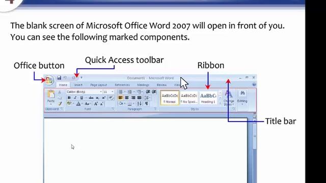 Computer Lesson 80 - Opening Microsoft Office Word 2007 In Detail смотреть онлайн