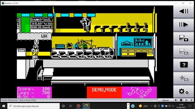 Back To Skool - Sinclair ZX Spectrum - Pantheon 10.726 Emulator - Test Windows 10 смотреть онлайн