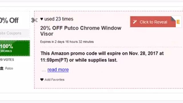 20% OFF Putco Chrome Window Visor | Amazon Promo Code смотреть онлайн