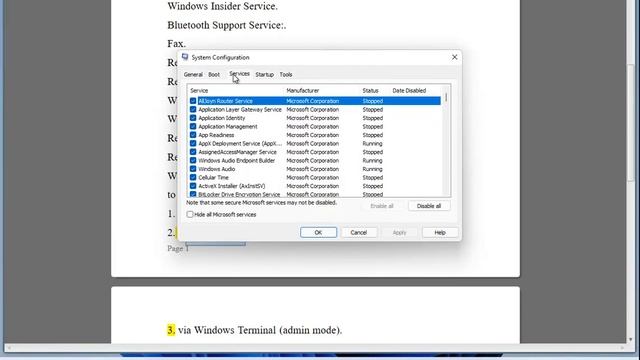 Disable non-essential services in Windows 11 смотреть онлайн