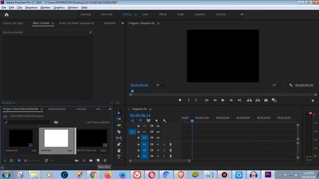 How to create SOLID COLOR BACKGROUND in Adobe Premiere смотреть онлайн
