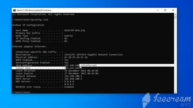 HOW TO CHECK IP ADD & MAC ADDR win cmd смотреть онлайн