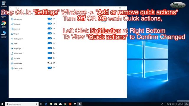 Windows 10 Personalizing Notification Area Config Action Center Quick Actions смотреть онлайн