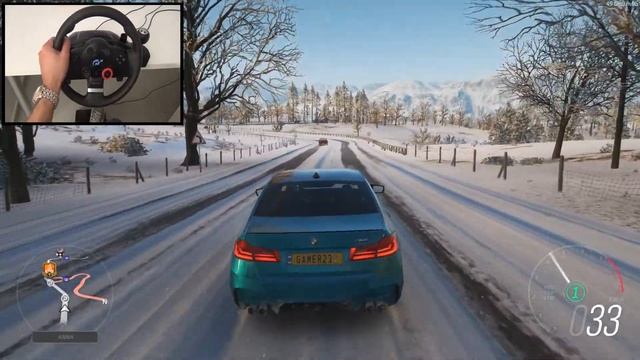 BMW M5 806 HP- Forza Horizon 4 | Logitech Driving Force GT Gameplay смотреть онлайн