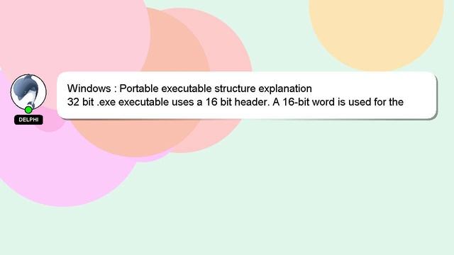 Windows : Portable executable structure explanation смотреть онлайн