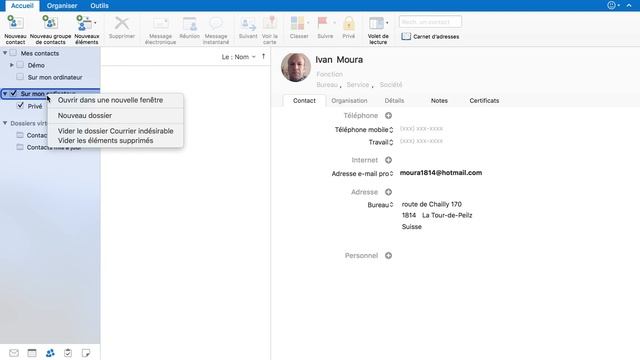 Outlook 2016 (Mac): contact 3- créer un dossier смотреть онлайн