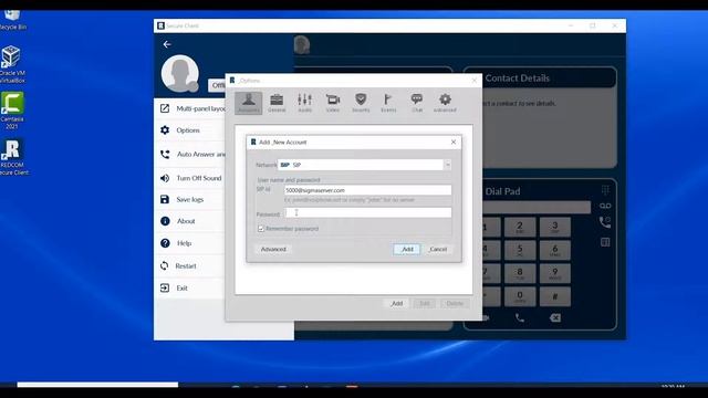 Creating New Account in Secure Client for Windows | REDCOM смотреть онлайн