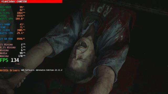 Resident Evil 2, teste EGPU RX5700XT Notebook 2AME550 смотреть онлайн