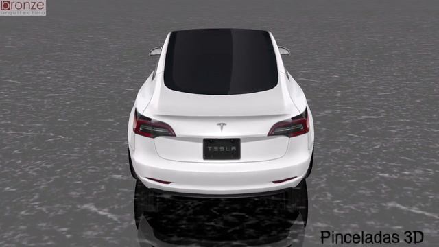 Tesla Model 3, 2018, 3d model смотреть онлайн