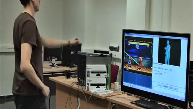 Playing Street Fighter usign Kinect and FAAST смотреть онлайн