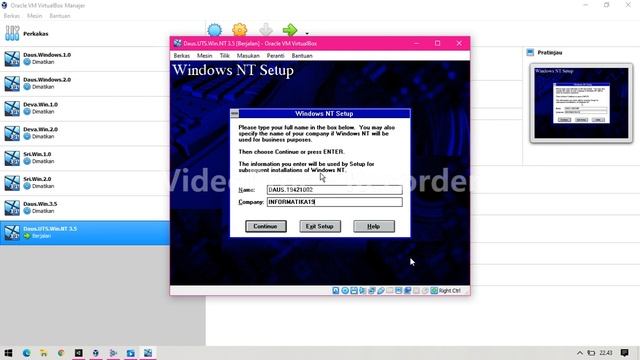 UTS SISTEM OPERASI (Install Windows NT 3.5 di VirtualBox) смотреть онлайн