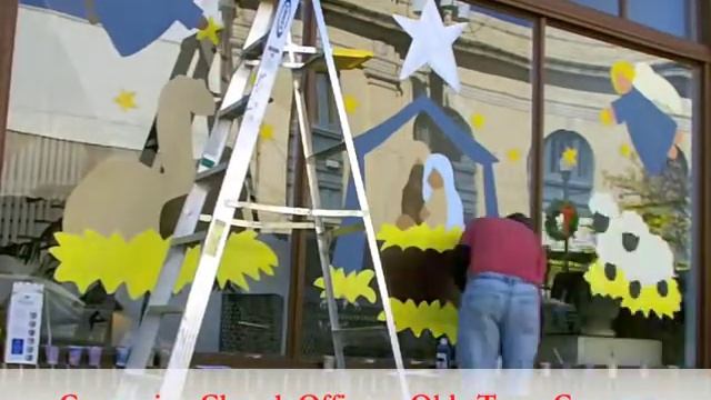 Painting the Connexion Church office windows for Christmas 2012 смотреть онлайн