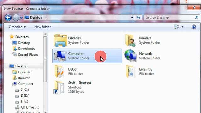 Add My Computer to Your Windows 7 Vista Taskbar Step By Step Tutorial смотреть онлайн