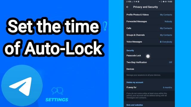 How to set the time of Auto-Lock On Telegram смотреть онлайн