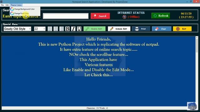 Notepad Search Application in Python | GUI notepad | ProjectZone смотреть онлайн
