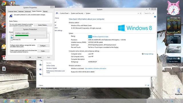 System Restore Point in Windows 8 смотреть онлайн