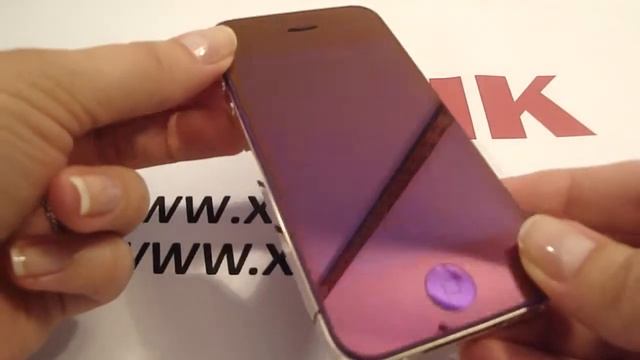 Purple chrome iPhone 4 / iPhone 4S mod kit LCD + Back cover смотреть онлайн