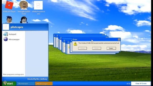Playing Windows Error Simulator-i cant even clear them! смотреть онлайн