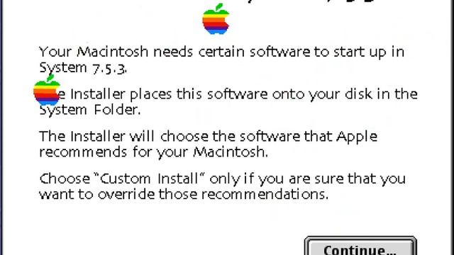 PowerMac 4400 Installer - 7.5.3 Bouncy Apply смотреть онлайн