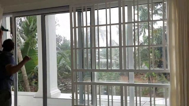 Algeria Aluminium Sliding Glass window with sliding grill installation смотреть онлайн