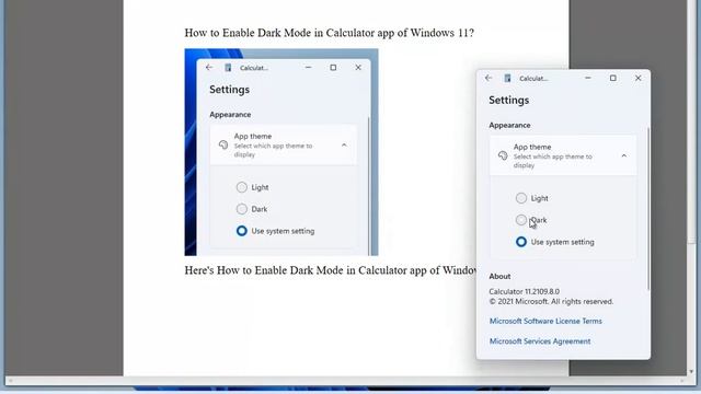Enable Dark Mode in Calculator app on Windows 11 смотреть онлайн