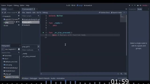 How to make a simple Menu in Godot 3.3.2 смотреть онлайн