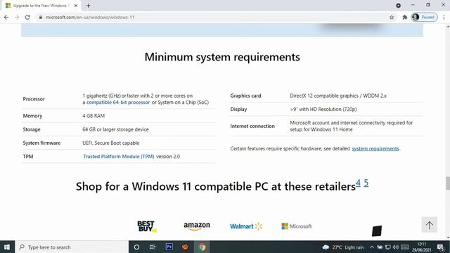 Minimum System requirements for windows 11 смотреть онлайн