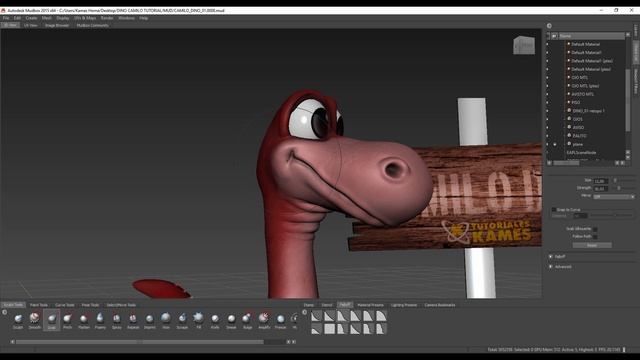 Tutorial iniciando con Mudbox en español ::: Parte 7 смотреть онлайн