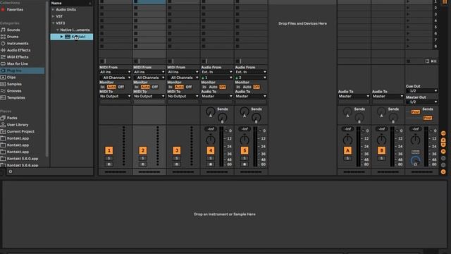 como usar o kontakt dentro do ableton live. смотреть онлайн