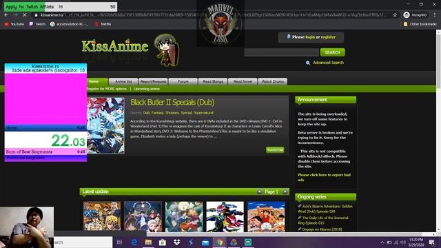 Kissanime.ru Hide Ads Episode% Speedrun (Incognito Window/AdBlockless) смотреть онлайн