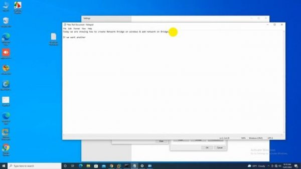 Create Network Bridge on windows & add network on Bridge