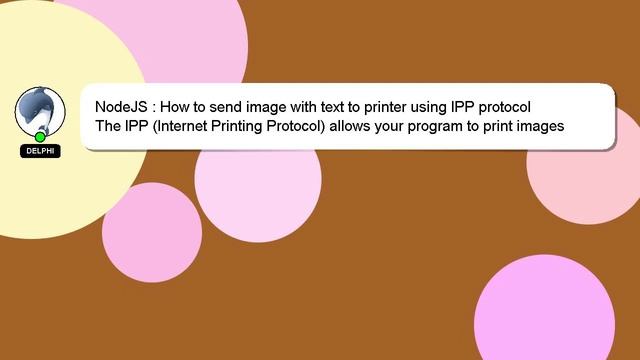 NodeJS : How to send image with text to printer using IPP protocol смотреть онлайн