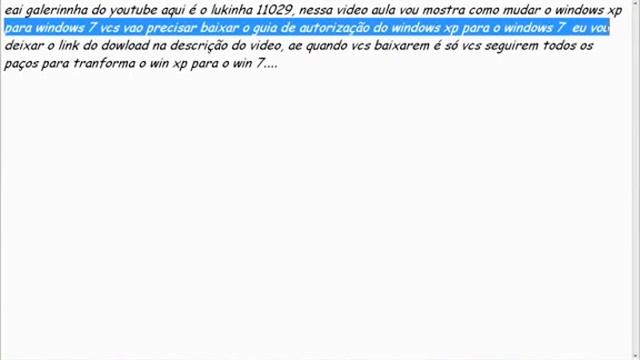 todos os passos para mudar o win xp para o win 7..wmv смотреть онлайн