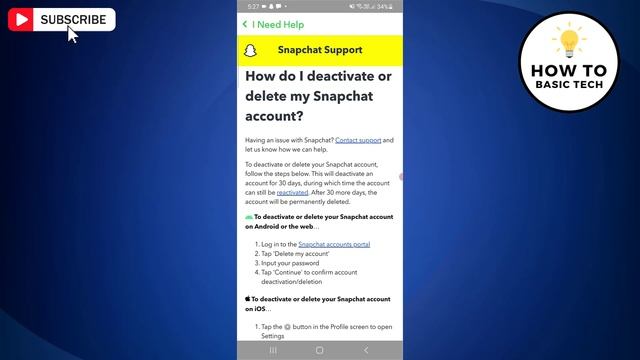 How to Delete Snapchat Account Permanently on Android смотреть онлайн