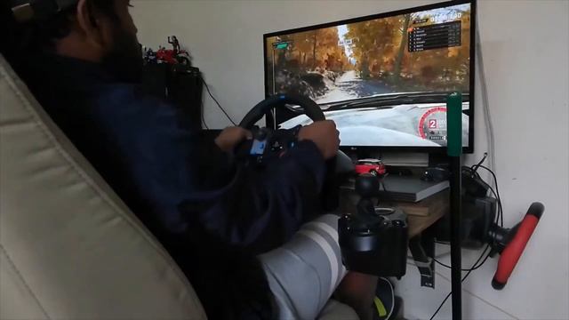 Dirt 4 - Career Mode - Logitech G29 - Game Play - Beginner - Simple Racing Simulator Setup