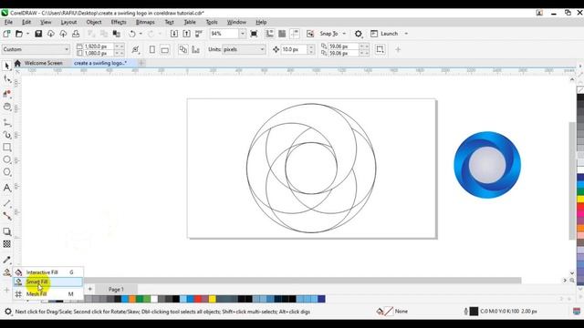 How to create swirling logo with corelDRAW Tutorial смотреть онлайн