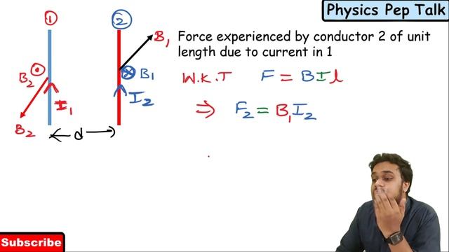 Force between two parallel current carrying conductor | 2nd PUC Physics Important derivations смотреть онлайн