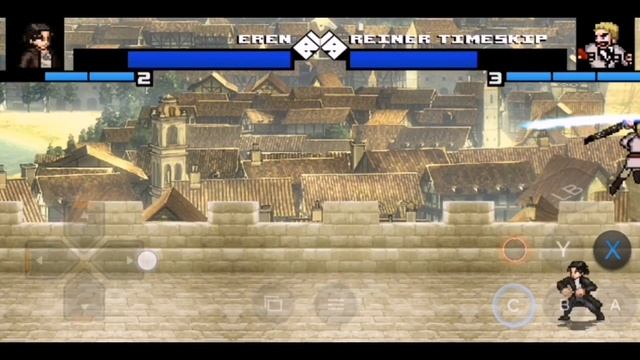 Eren VS Reiner - AOT Mugen Battle (Exagear Android) смотреть онлайн