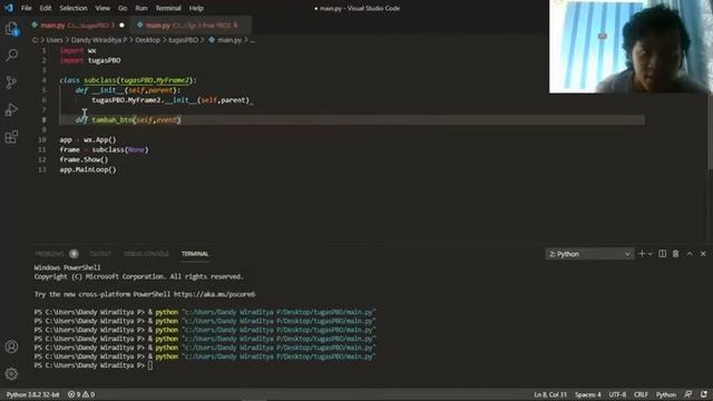 Tugas PBO Coding Menggunakan WxPython dan WxFormBuilder смотреть онлайн