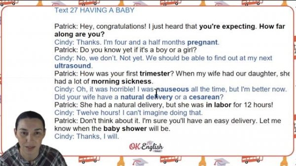 Text 27 HAVING A BABY 🇺🇸 Английский язык INTERMEDIATE (B1-B2) | Уроки английского языка