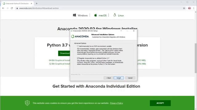 Downloading and Installing Anaconda on Windows смотреть онлайн