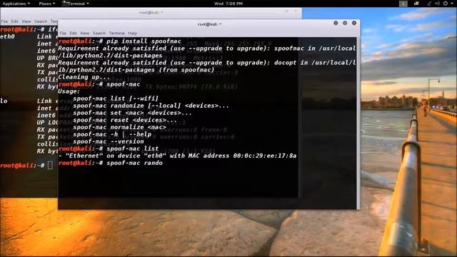How to spoof MAC address in Kali linux v2.0sana смотреть онлайн