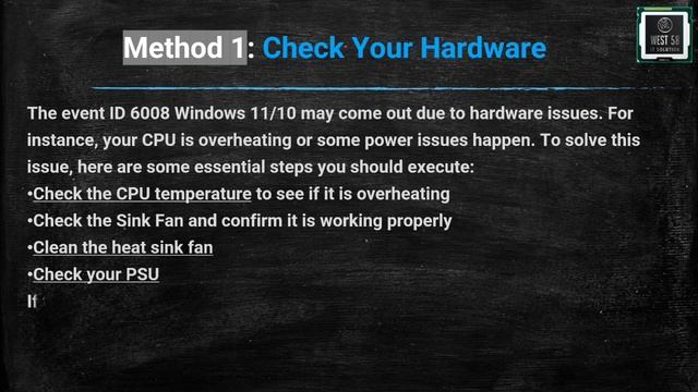 How to fix EVENT ID 6008 in Windows 10/11? Event Viewer @west58itsolutions смотреть онлайн