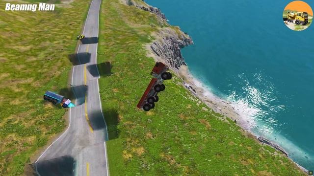 Trucks Cars vs Massive Speed Bumps Beamng Man#145 смотреть онлайн